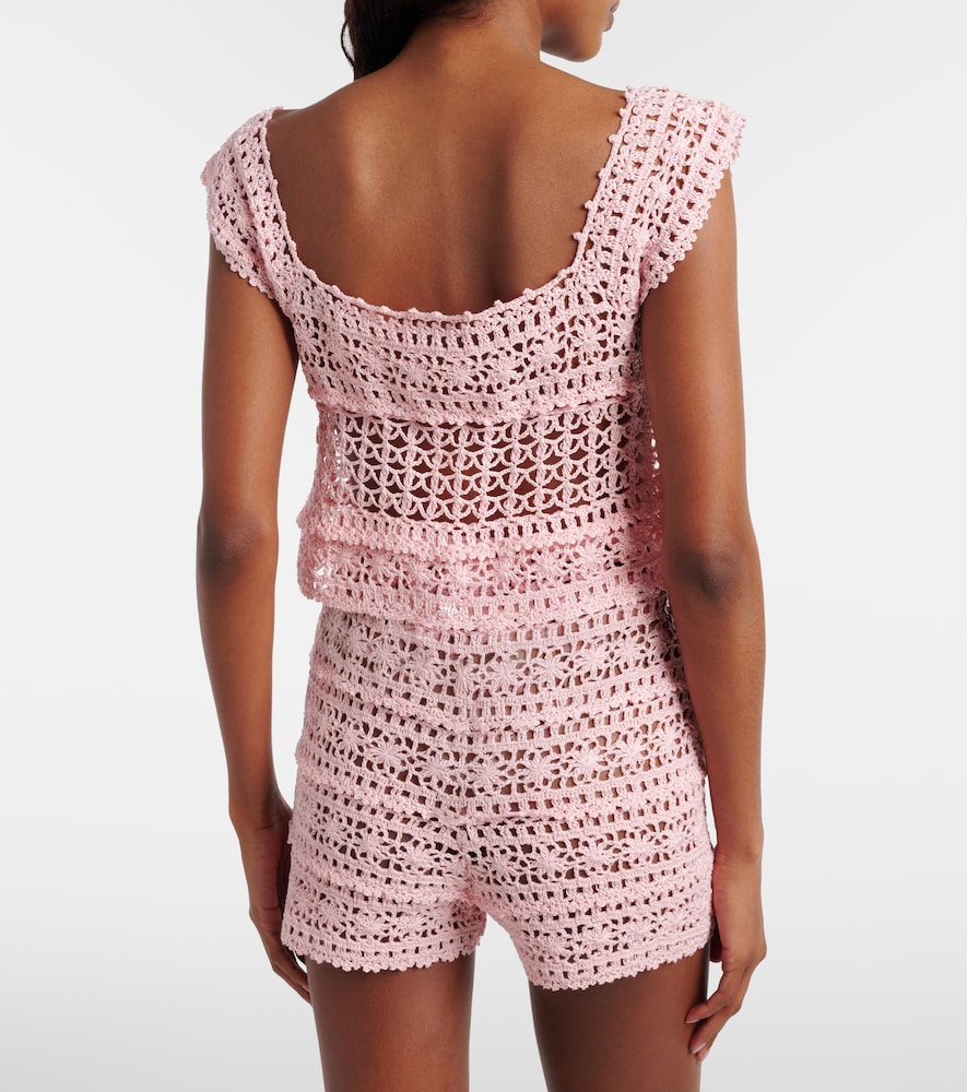 Deauville crochet cotton crop top