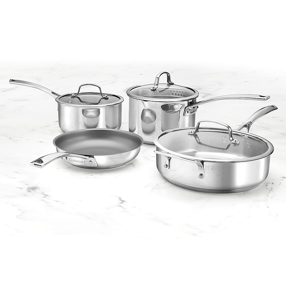 Forever Stainless Collection 11-Piece Cookware Set - Stainless Steel