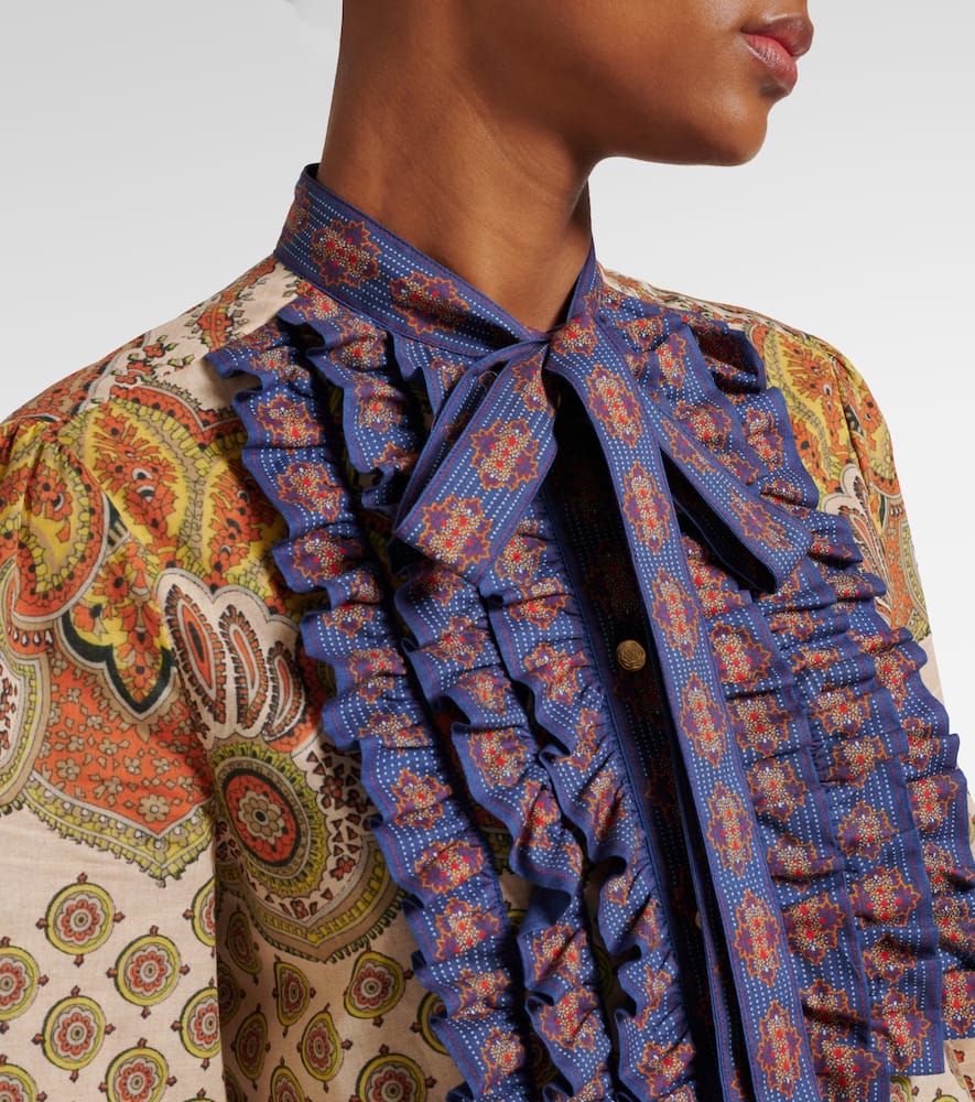 Voyage Imaginaire ruffled cotton shirt