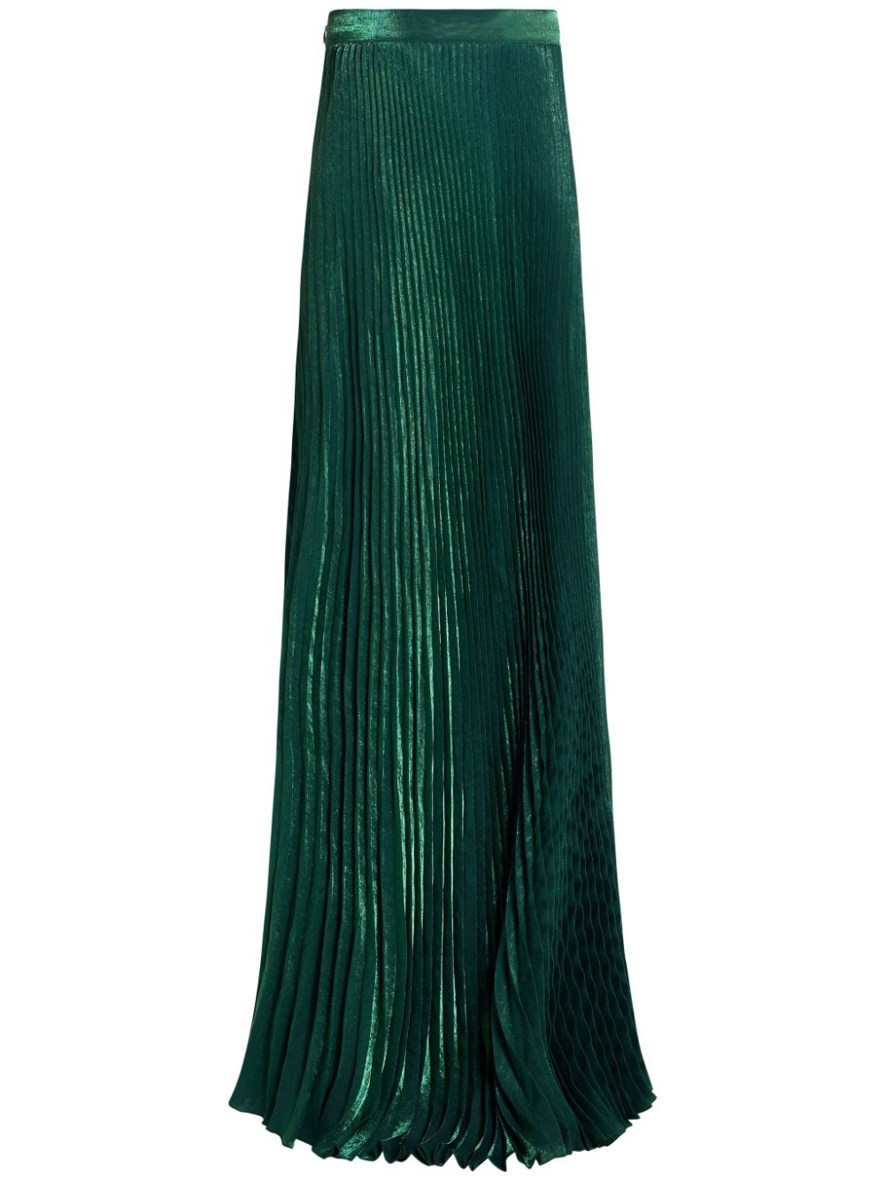 Pleated maxi skirt - Green