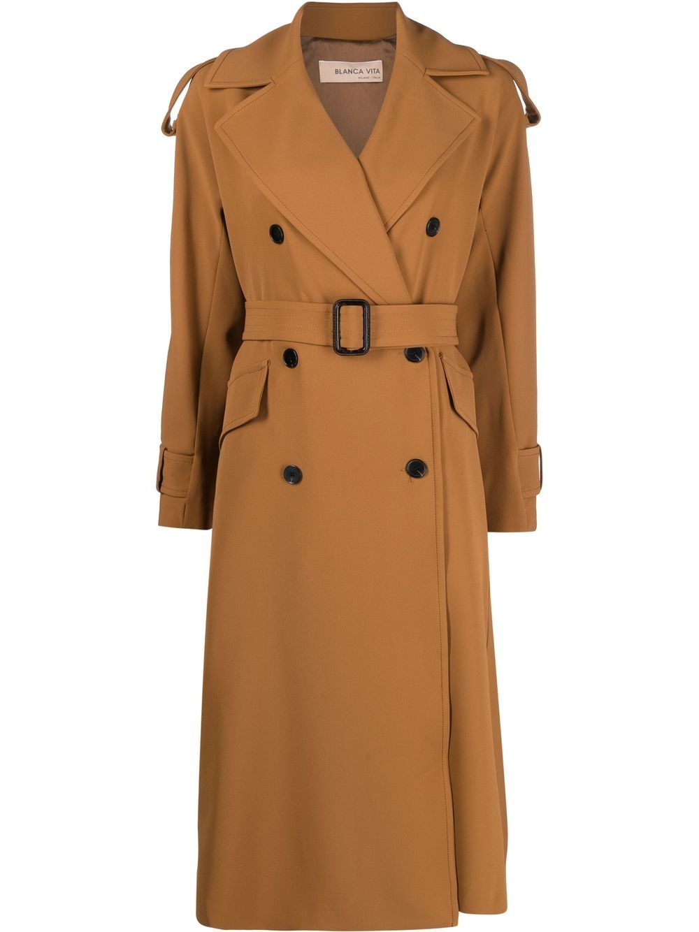 Double-breasted coat - Brown