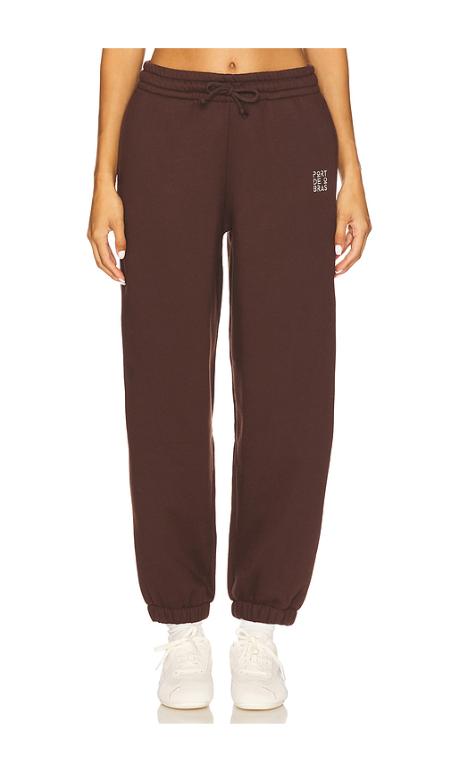 Port de Bras Aya Jogger in Chocolate. XL. Also in L, M