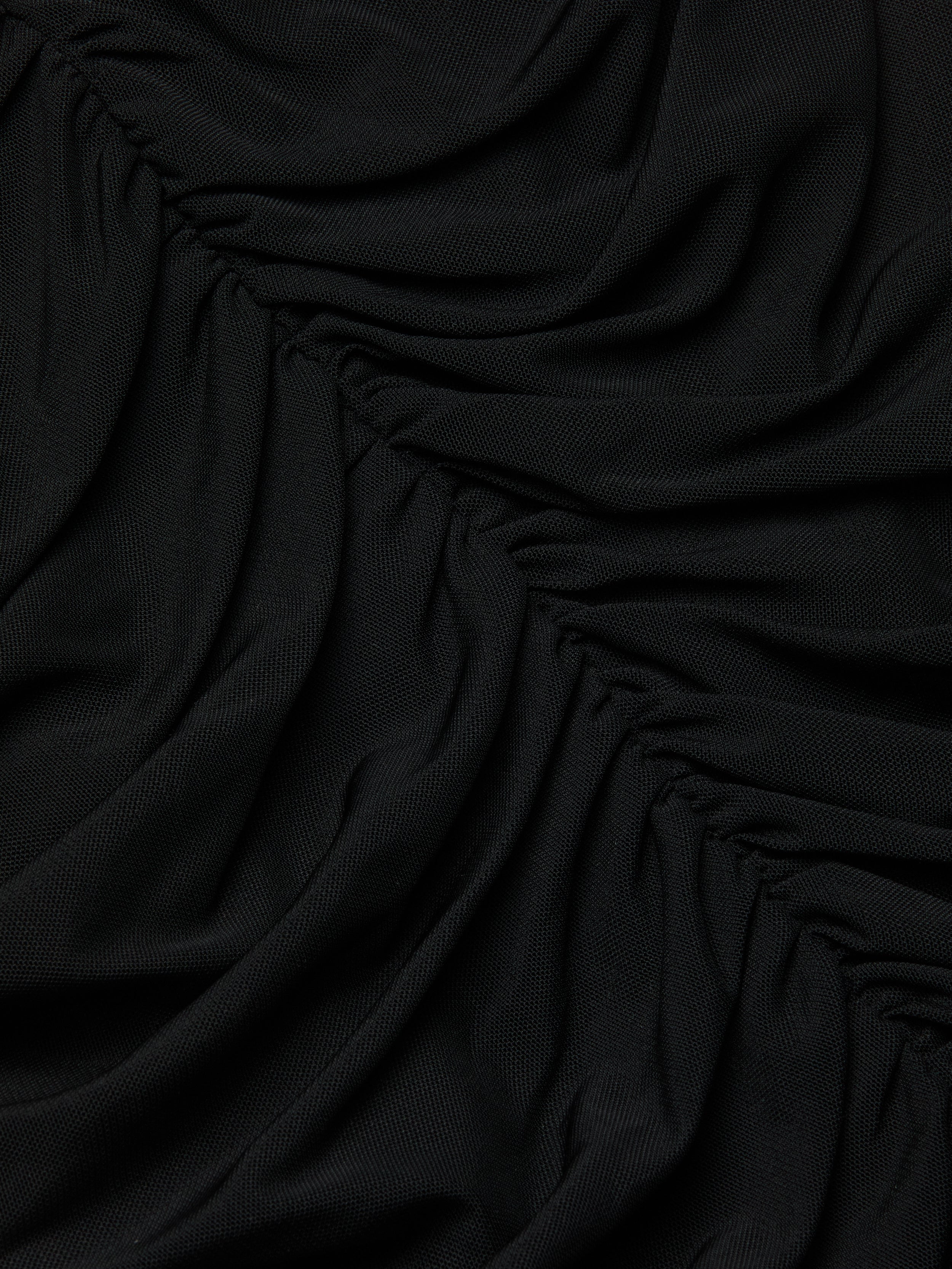 Isodora Mesh Midi Skirt In Black