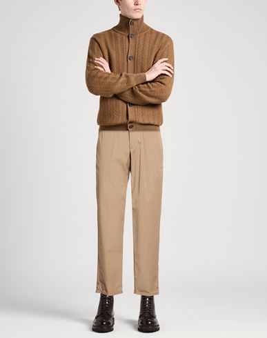 Man Pants Khaki Size 34 Cotton, Polyamide, Elastane
