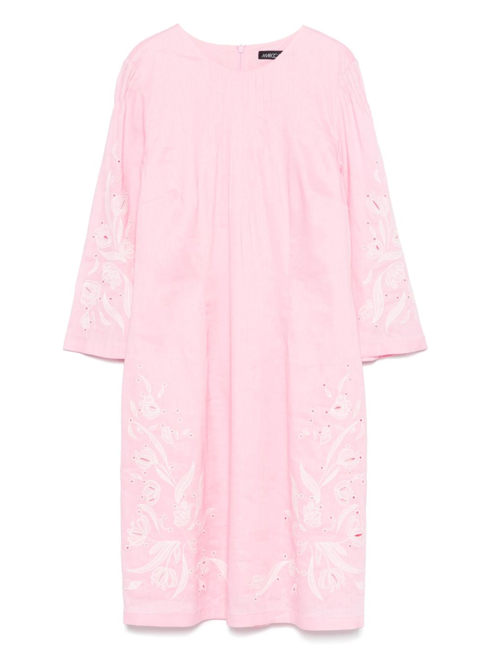 MARCCAIN embroidered mid dress - Pink