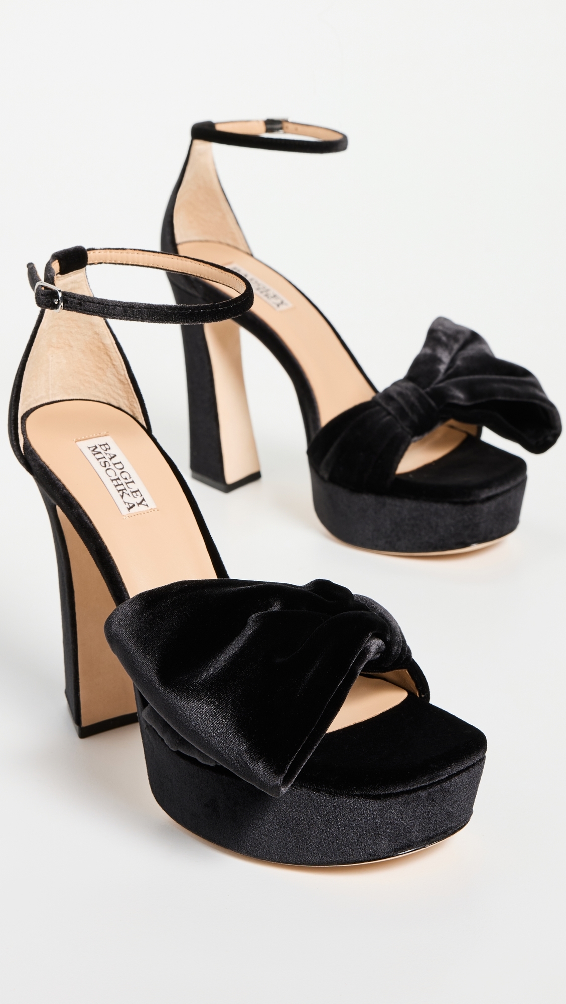 Alora II Platform Sandals Black Velvet