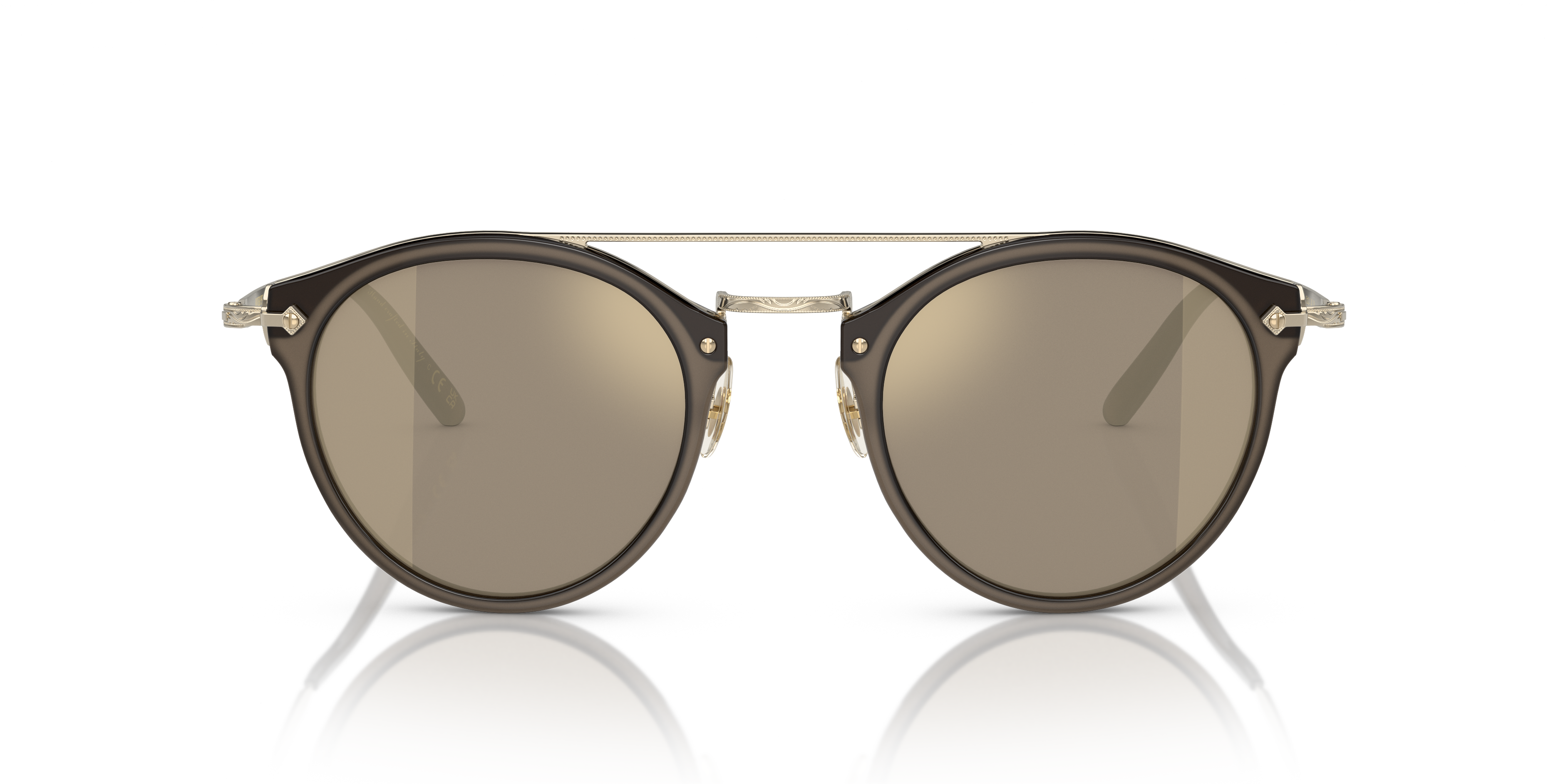 Oliver Peoples Uniseks Oliver Peoples OV5349S REMICK 14736G Zonnebrillen Acetaat Grijs Bruin Pantos Spiege