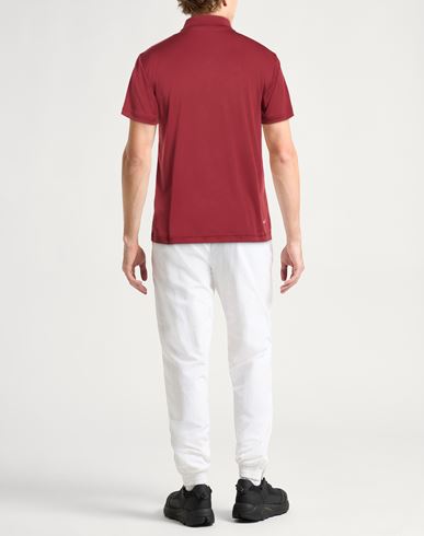 Man Polo shirt Burgundy Size L Polyester