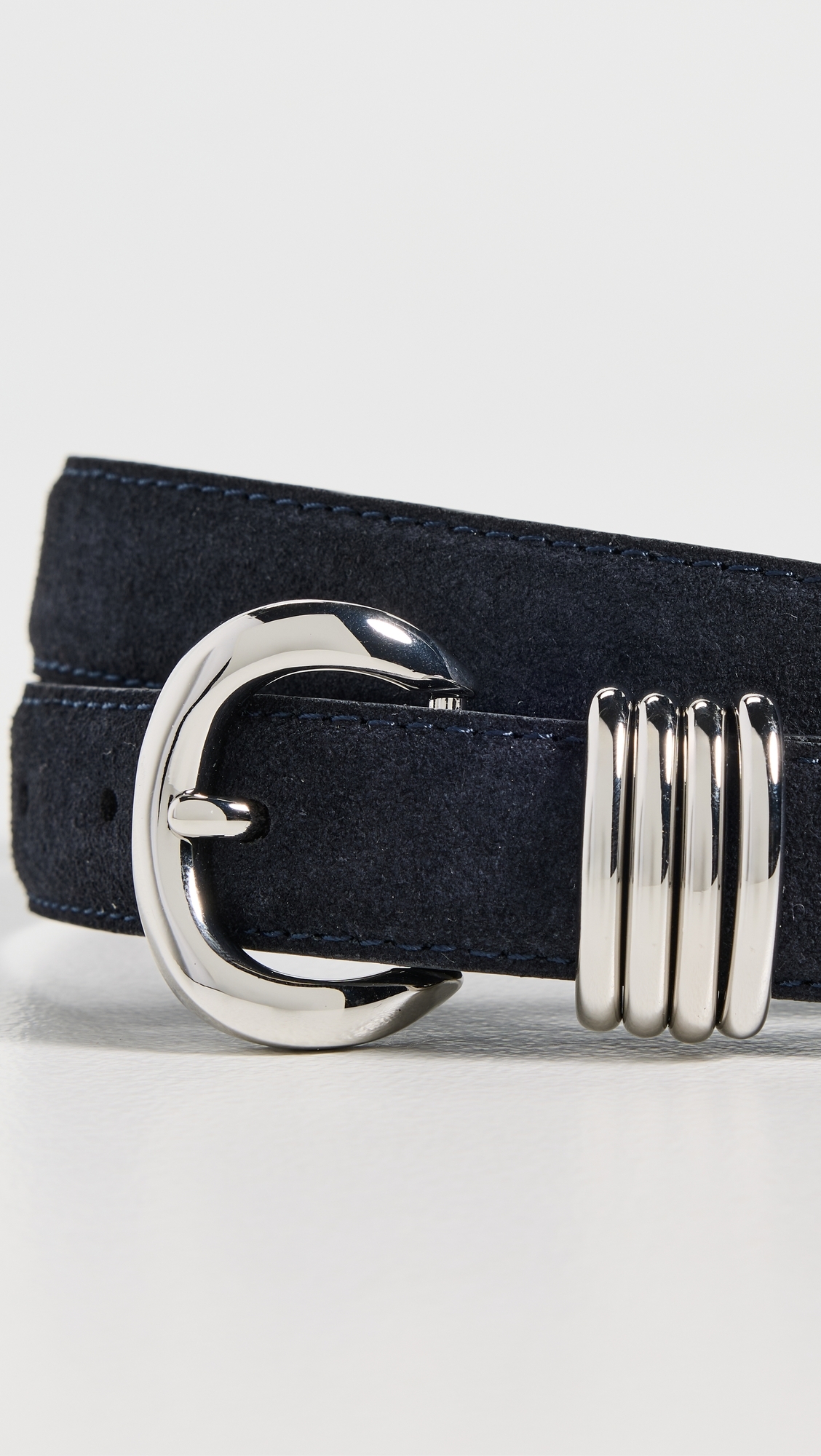 Metal Keeper Belt in Suede Juniper Berry Suede