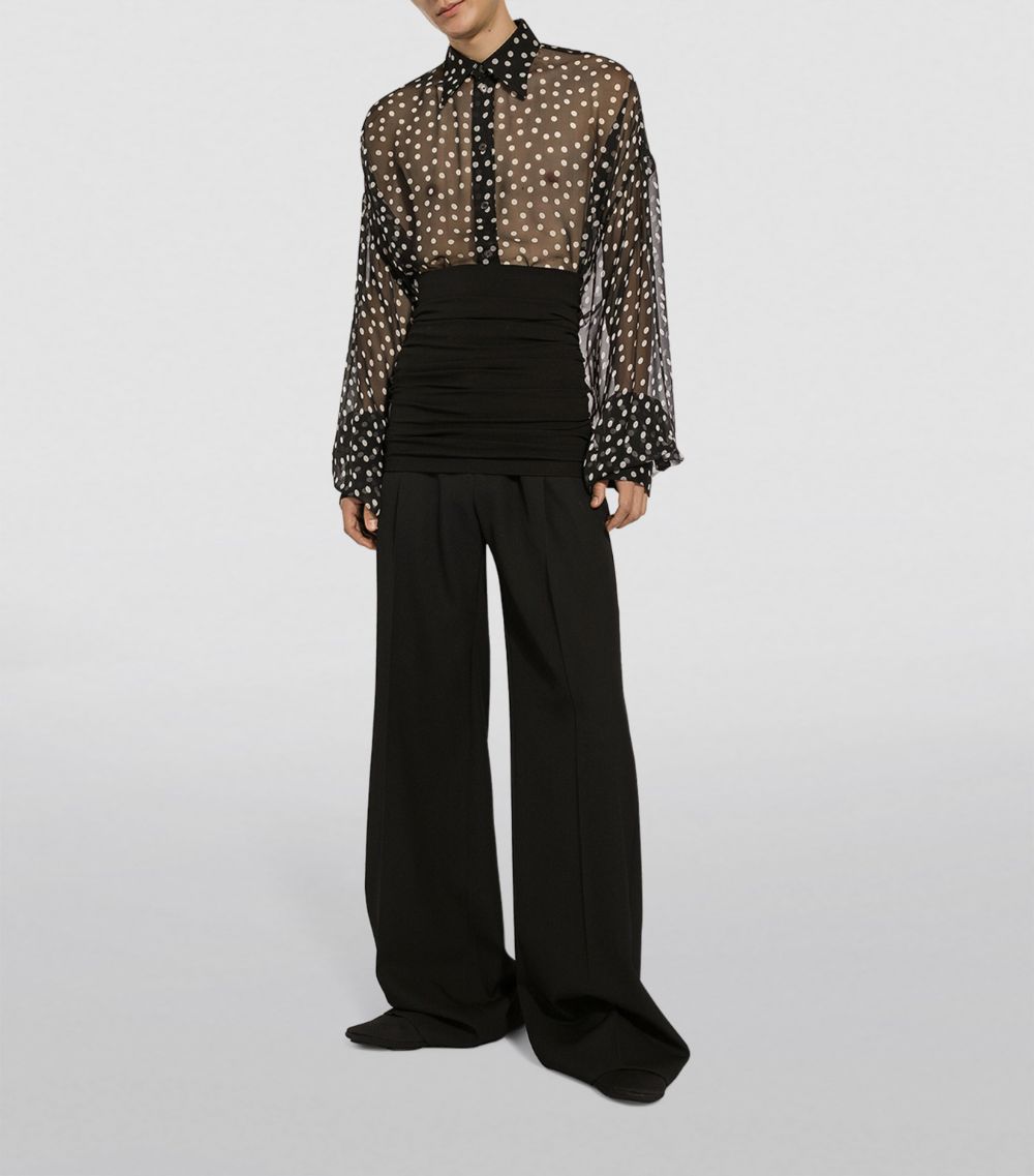 Silk Polka-Dot Shirt