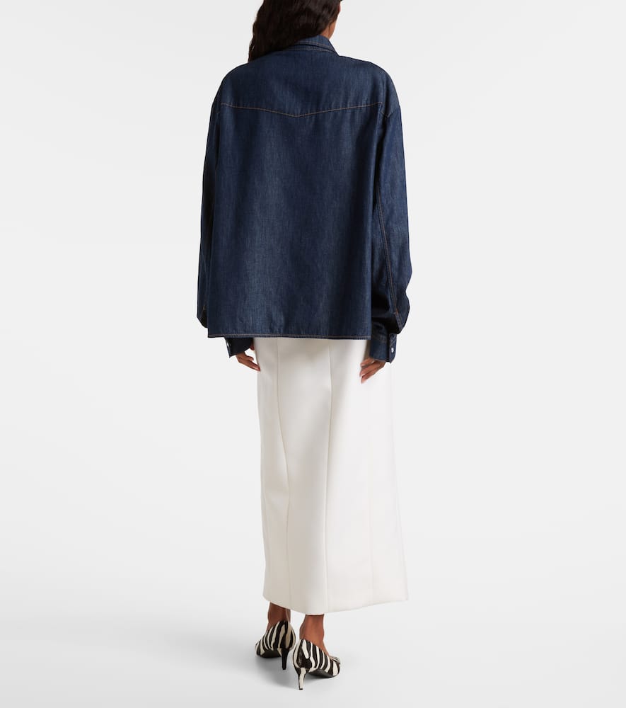 Grenon asymmetric denim shirt