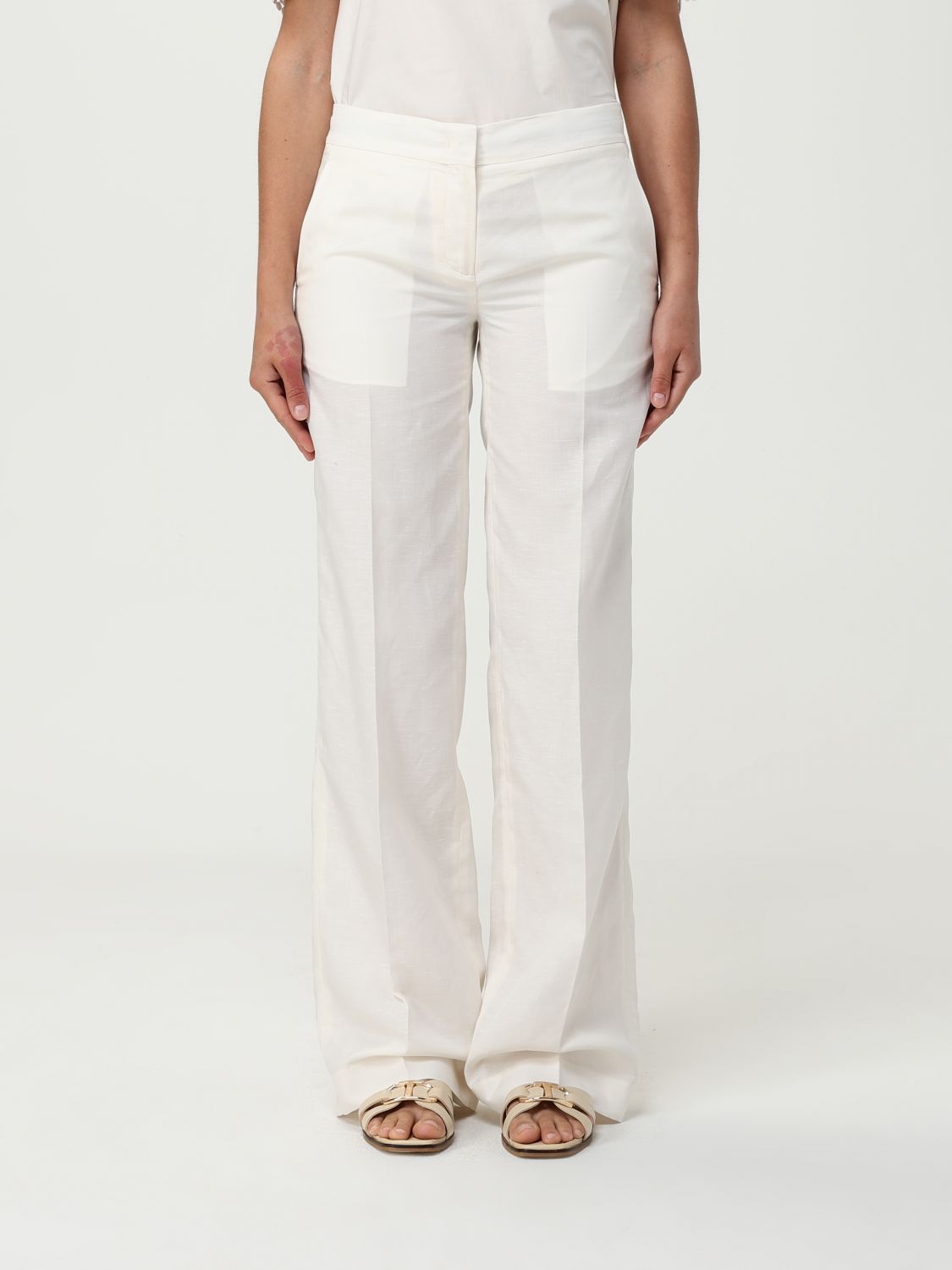 Pants TWINSET Woman color White