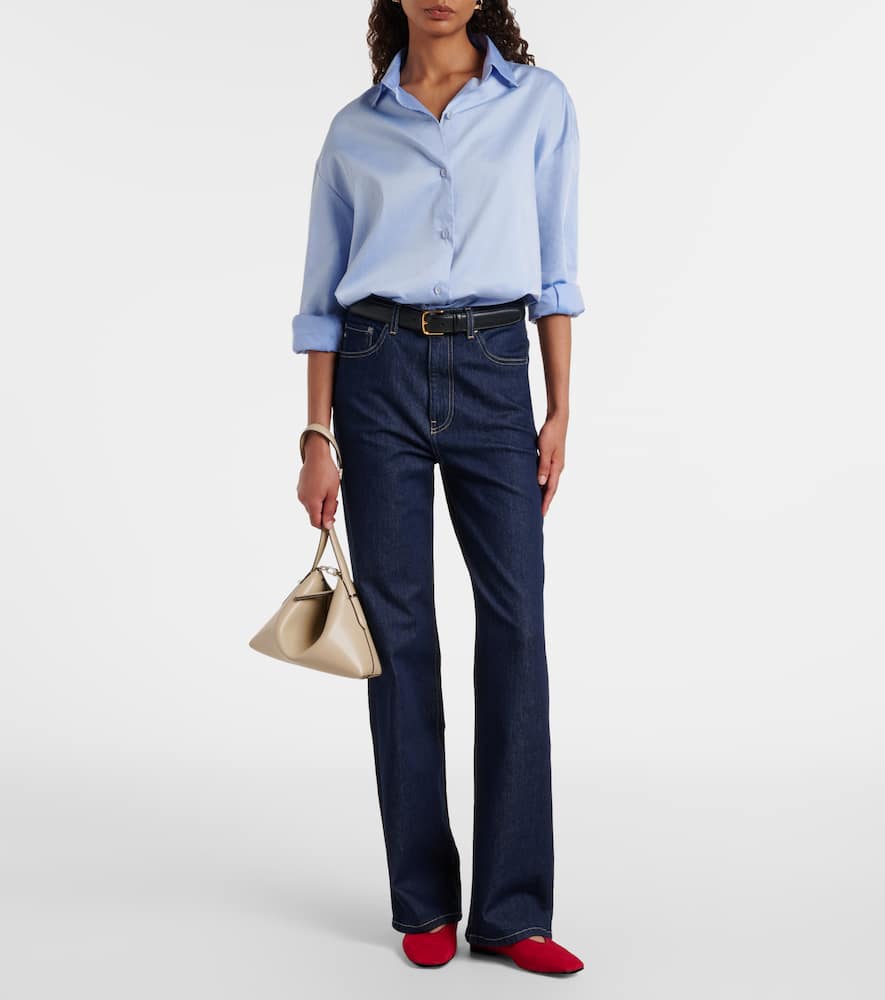Kora high-rise wide-leg jeans