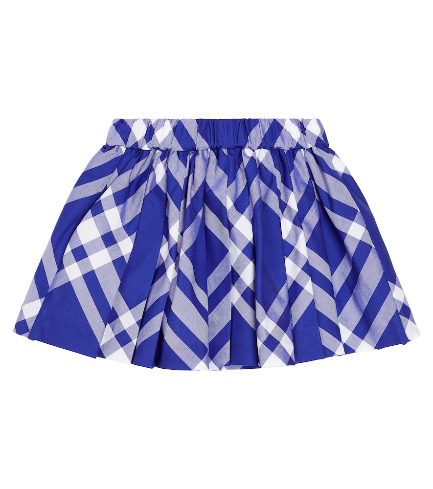 Burberry Kids Baby checked pleated cotton skirt