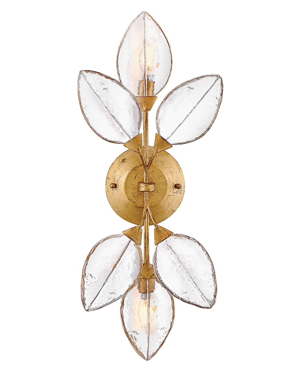 Distressed Brass LED Wall Sconce from the Amira Collection