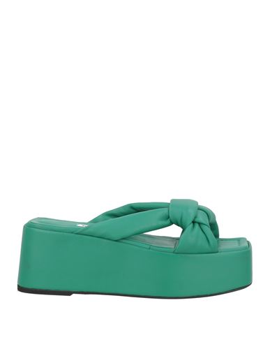 Kallistè Woman Sandals Deep teal Size 10 Soft Leather