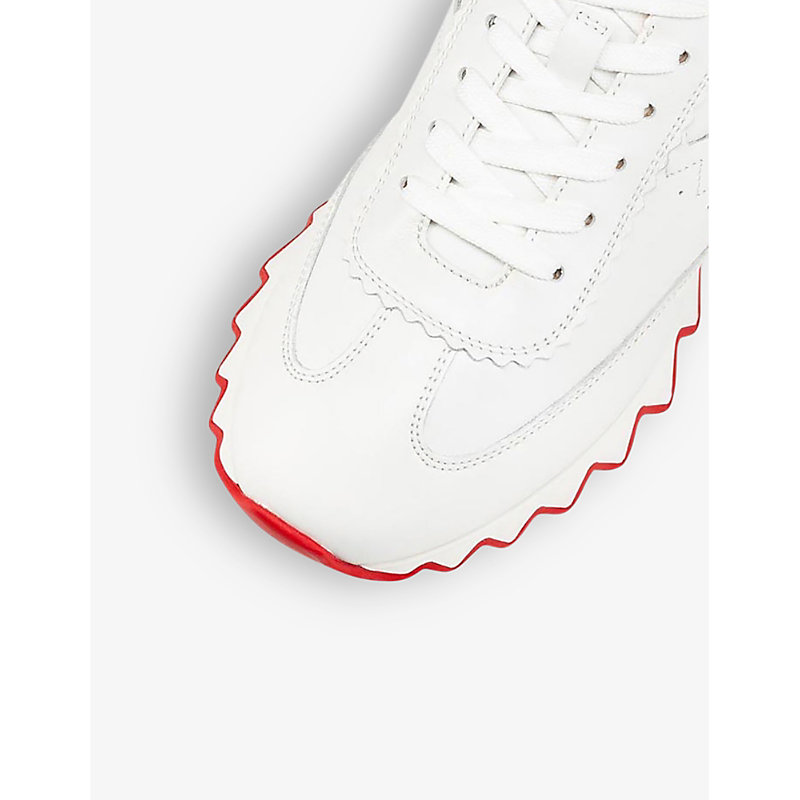 Womens Bianco Loubishark Donna Leather Trainers