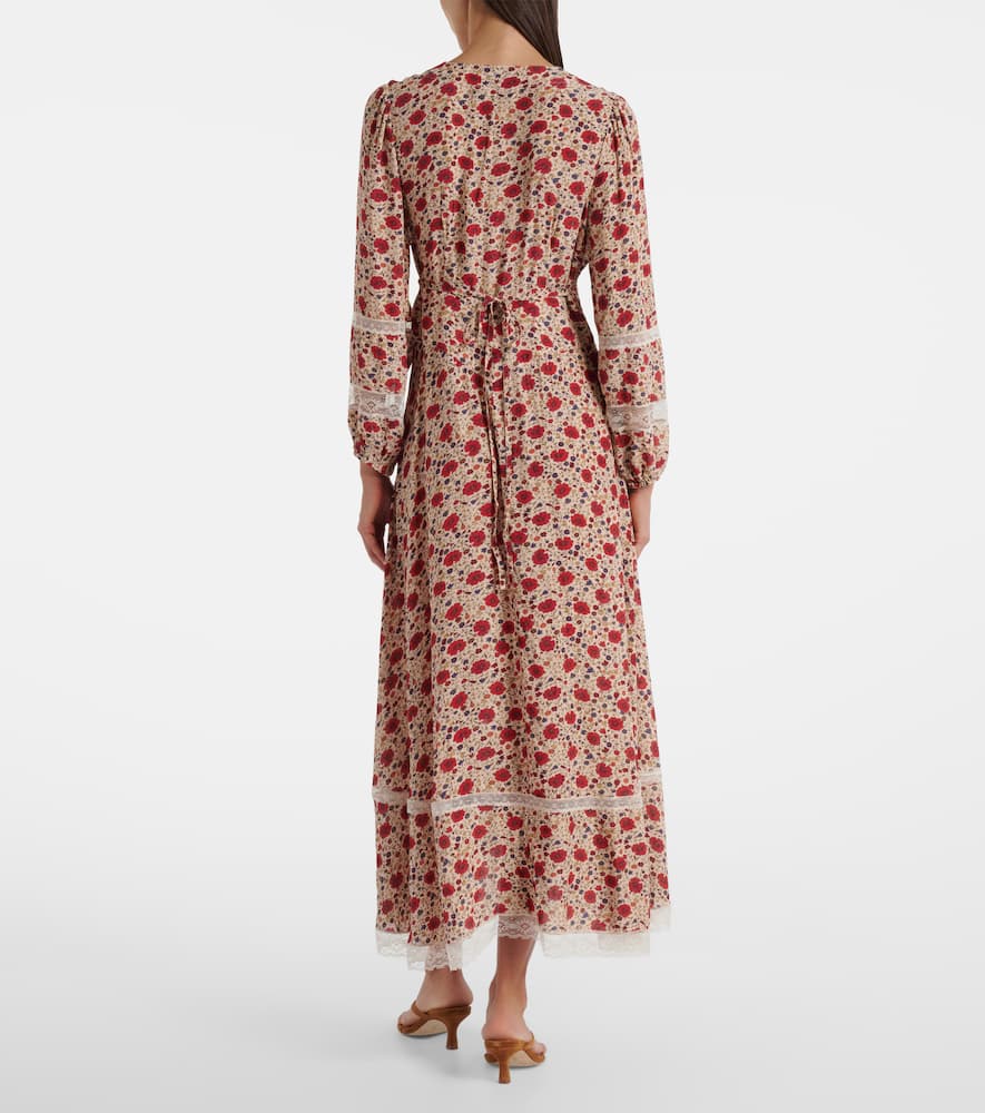 Raven floral midi dress