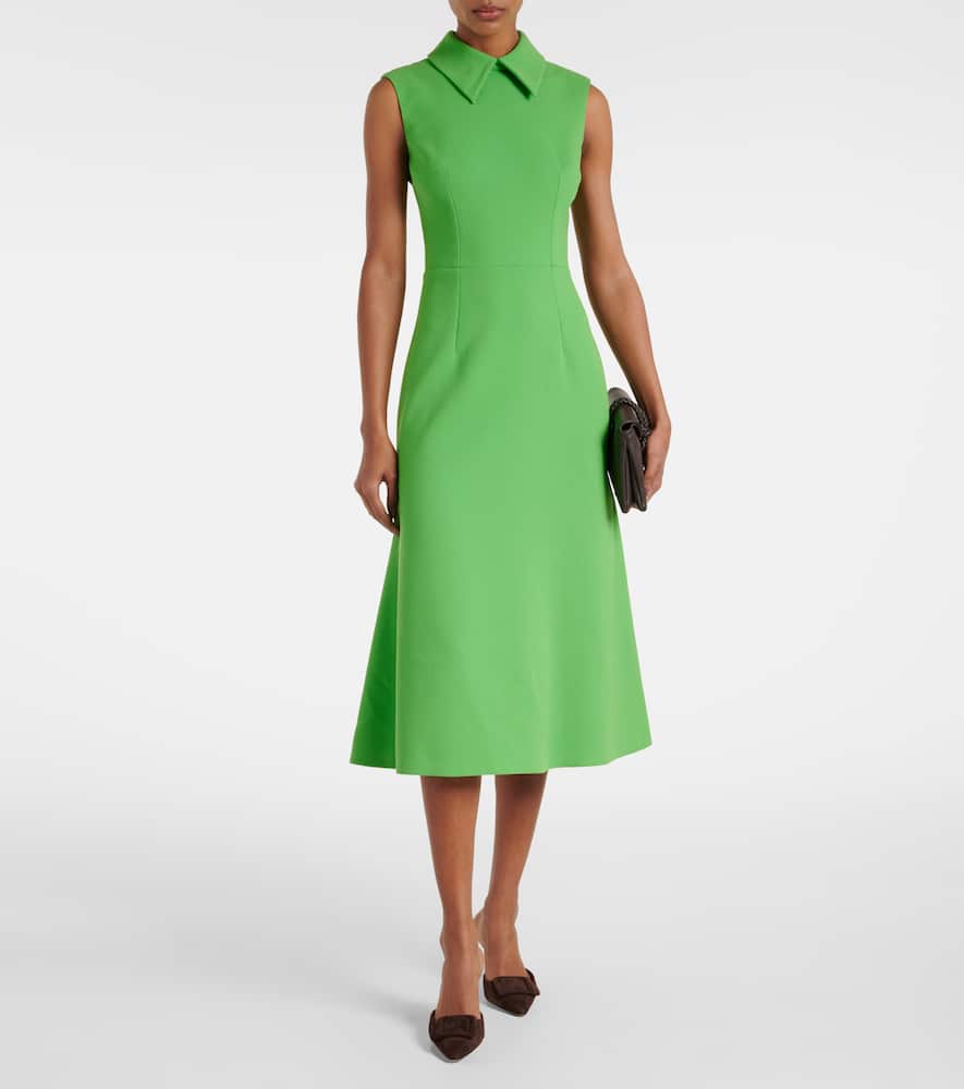 Leontine wool crêpe midi dress