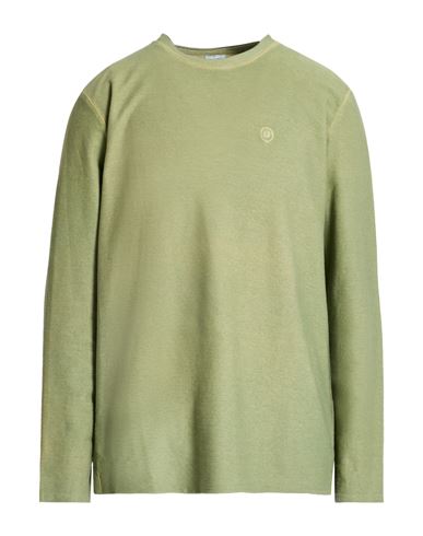 Man Sweatshirt Military green Size 42 Cotton, Elastane