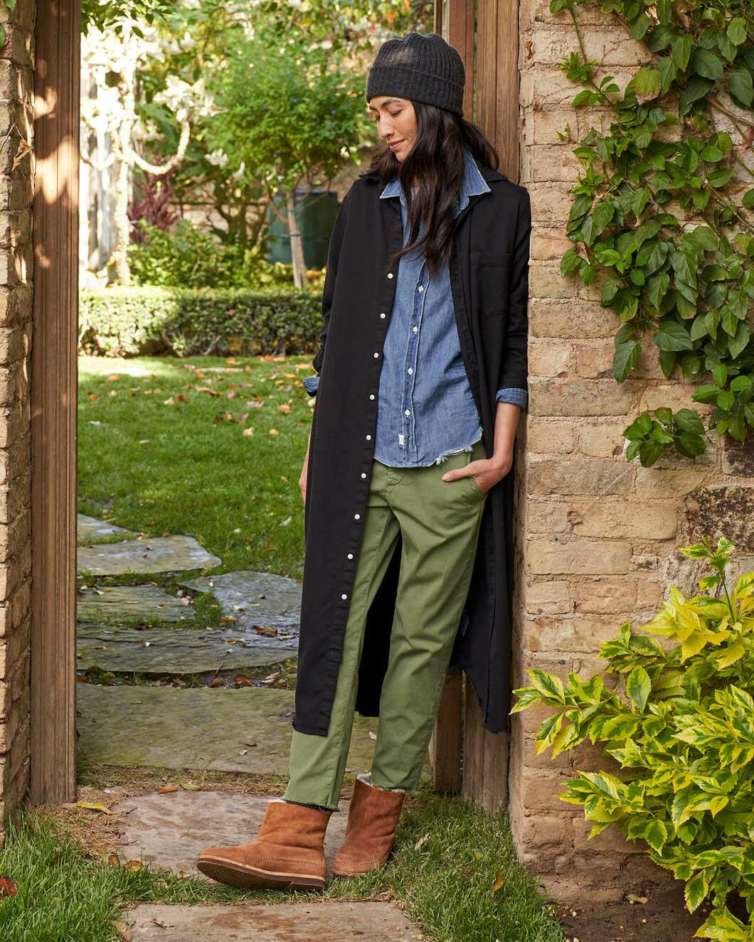 Rory Maxi Shirtdress Blackout