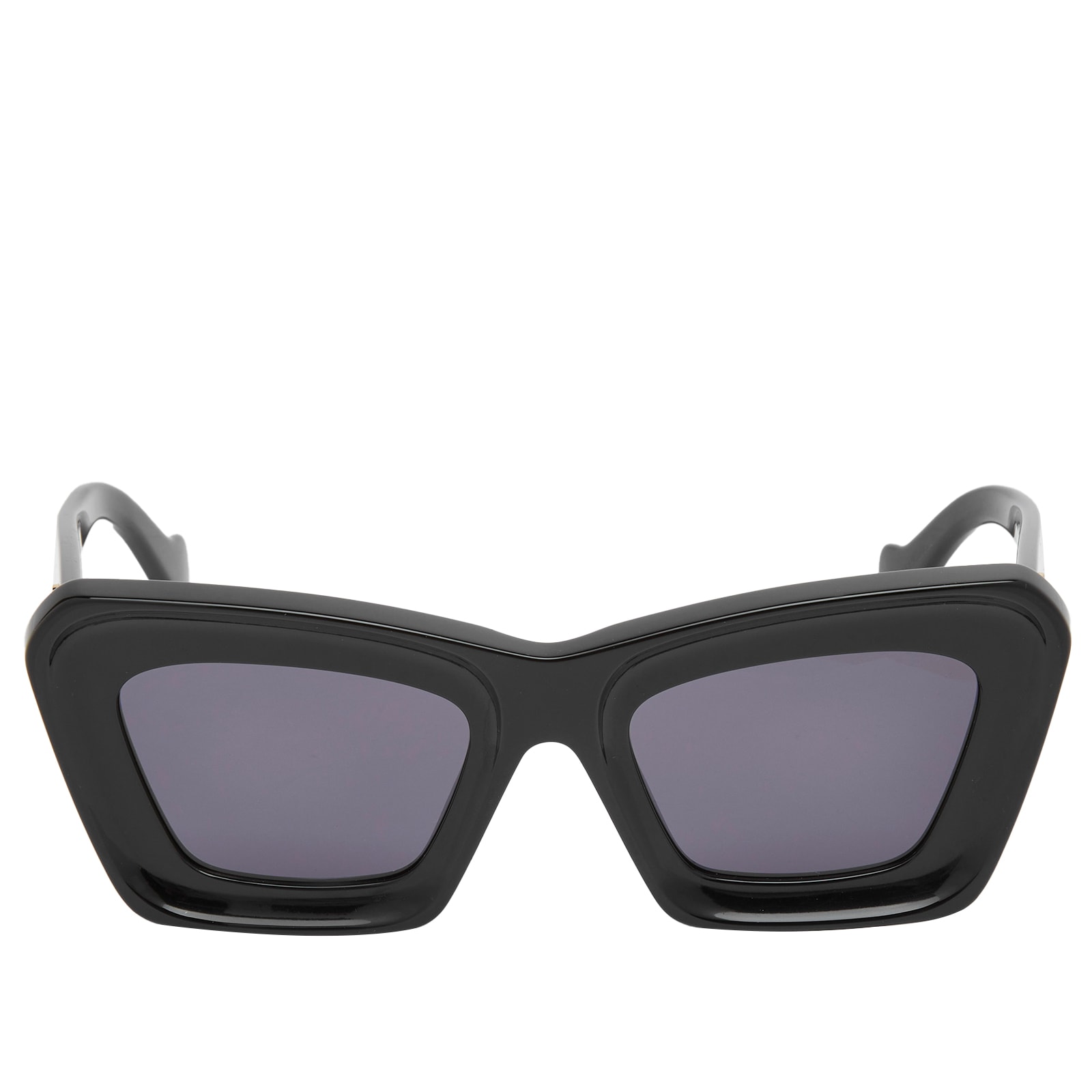 Women's Loewe Cat Eye Sunglasses in Shiny Black/Smoke 