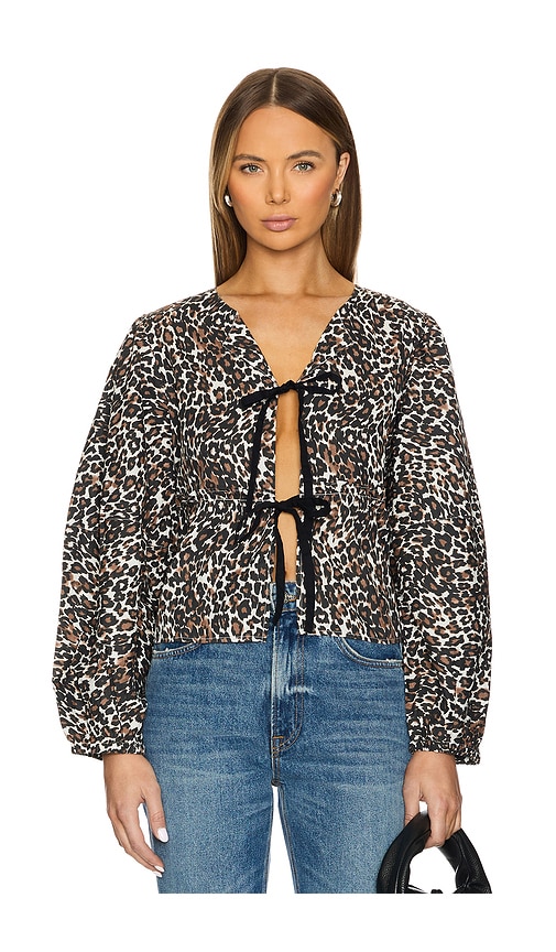 Free People OBERTEIL FREE PEOPLE PRINTED BRUNCH BABE in Brown. Größe XS. Also in