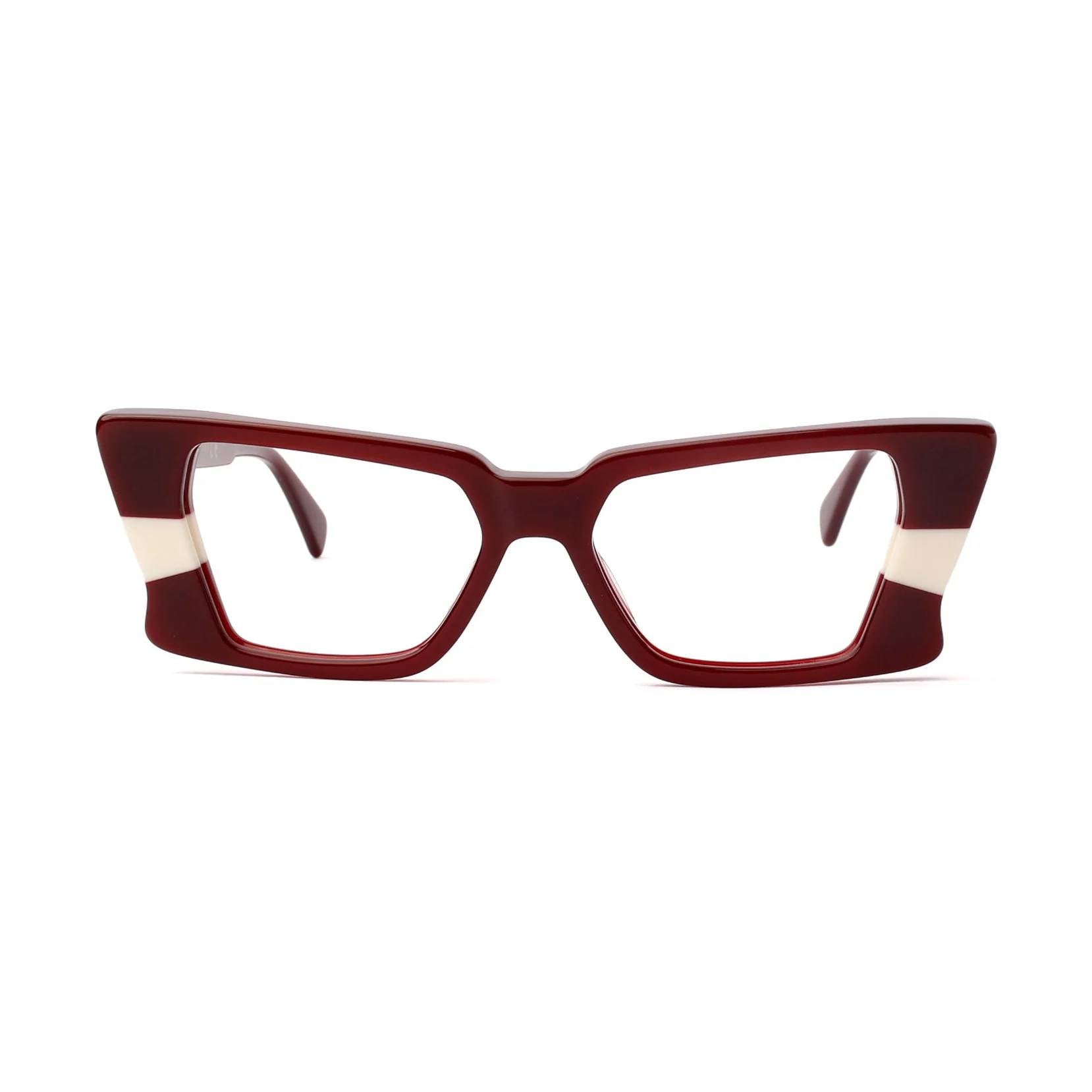 XLAB Woman Hawaii Optical frames Acetate Bordeaux Squared Anti-blue light Anti blue light - for PC