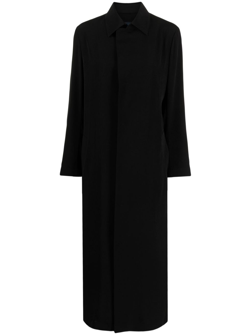 Belted long coat - Black