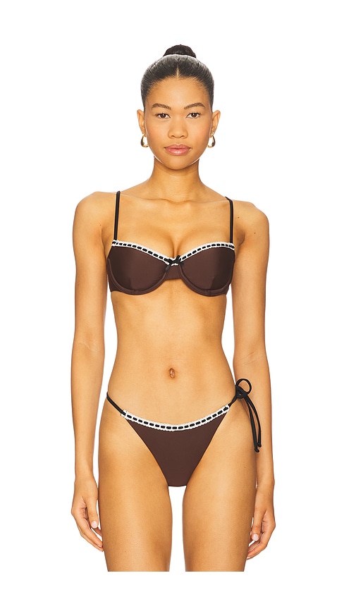 LPA Camelia Top in Brown. -  XS also in L, M