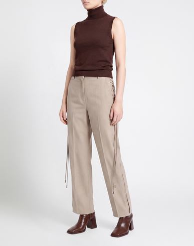 Stella Maxwell X Woman Pants Light brown Size 2 Virgin Wool, Viscose