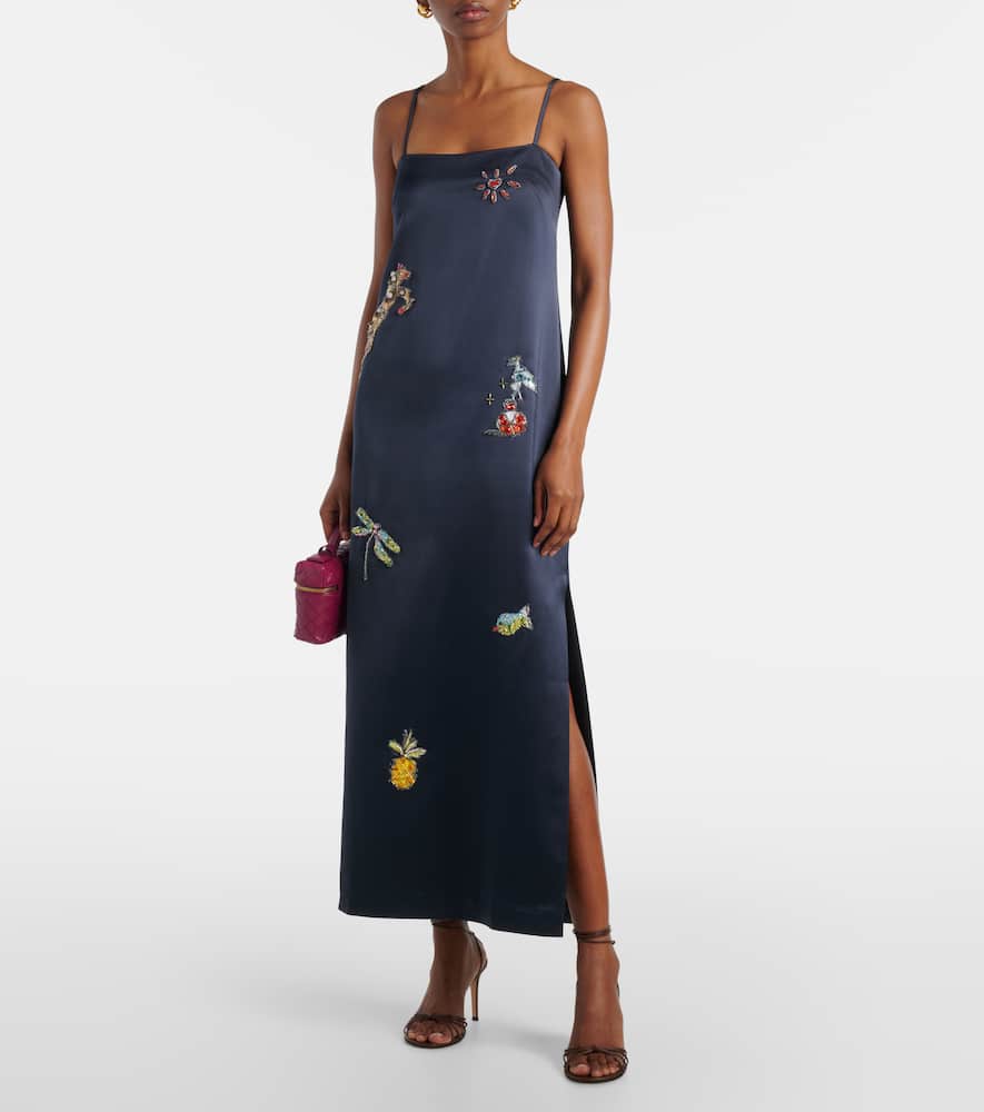 Alémais x Anouk Colantoni Fontaine slip midi dress