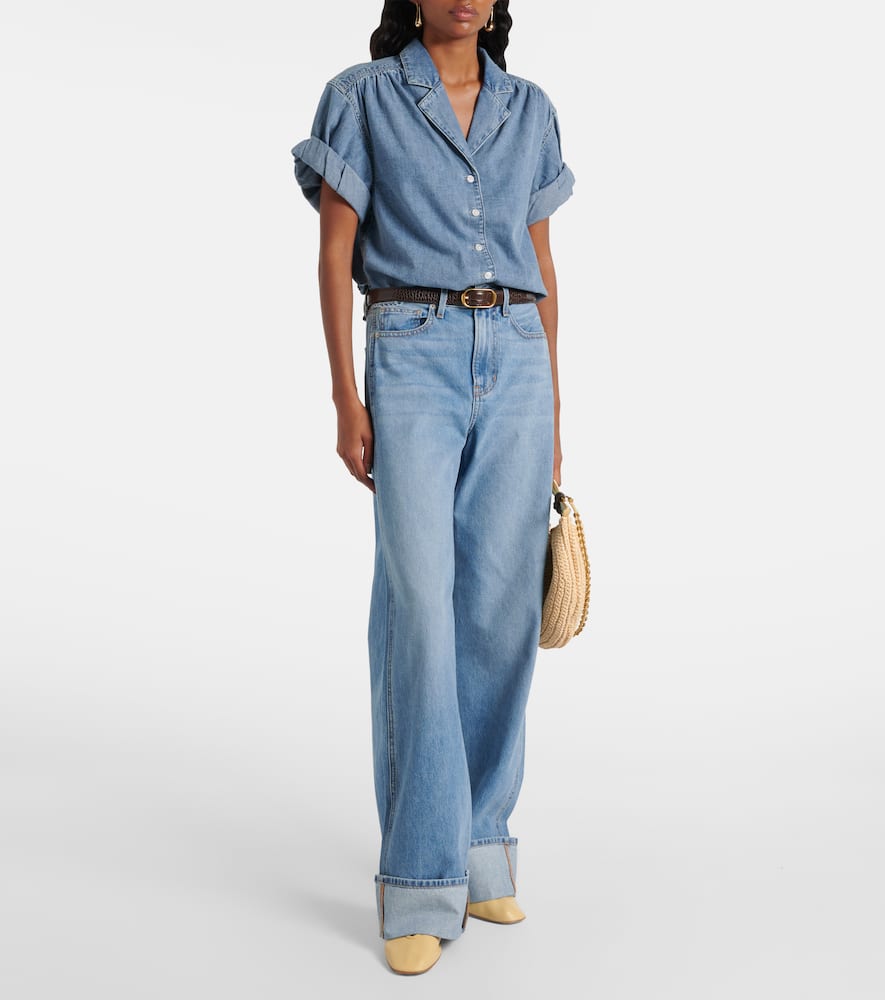 Veronica Beard Taylor high-rise wide-leg jeans