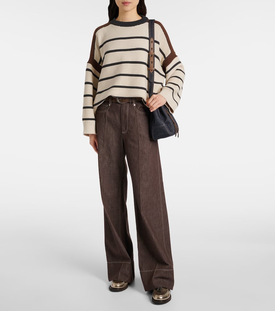 Brunello Cucinelli Striped cotton sweater