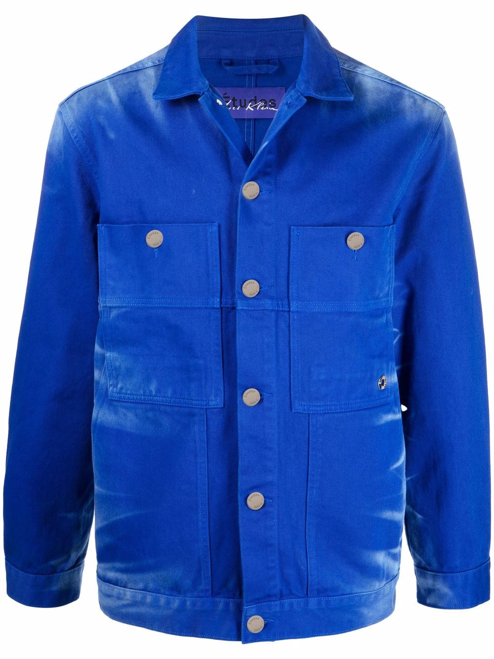 Button-down shirt jacket - Blue