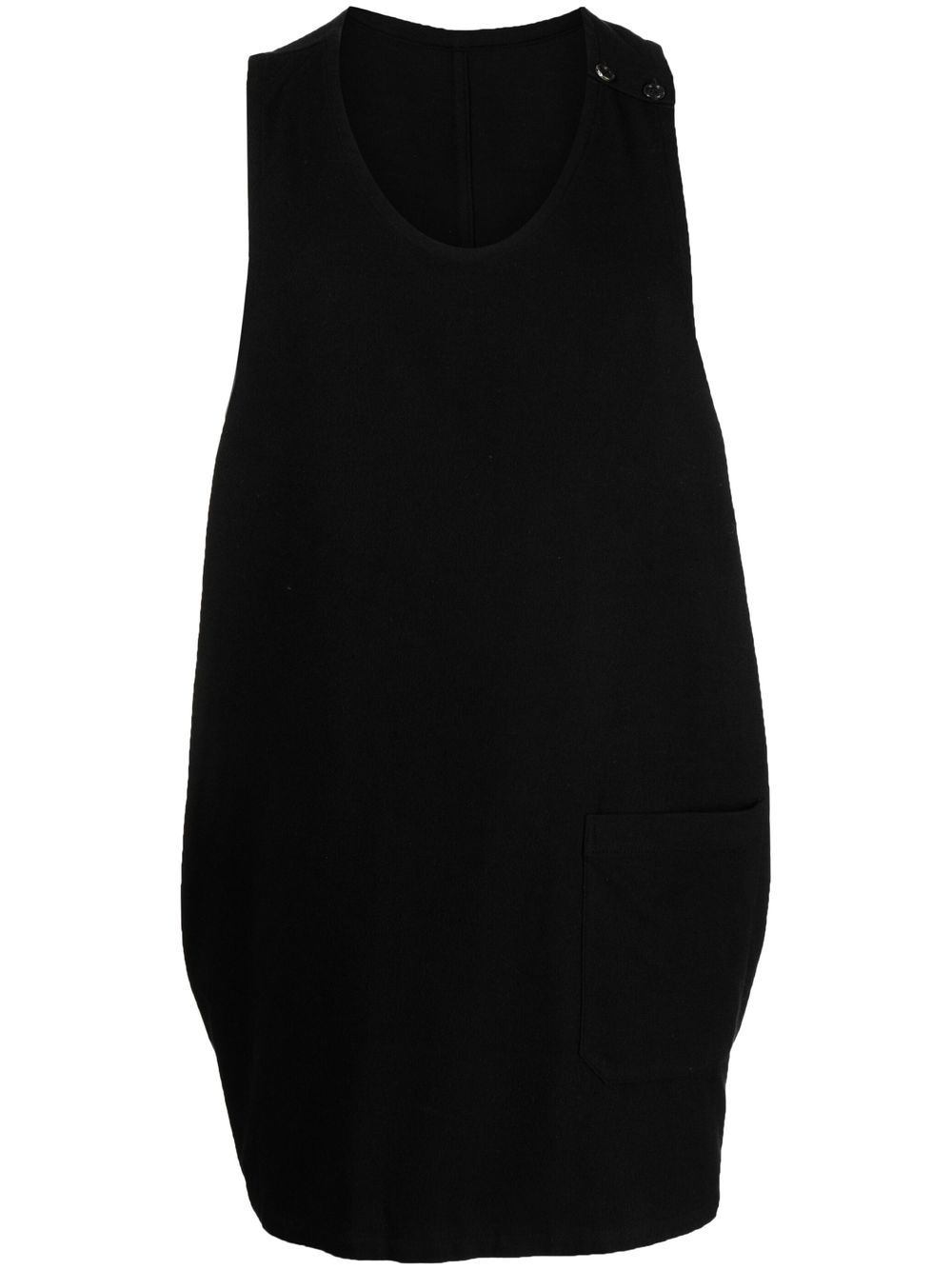 Sleeveless long tank top - Black