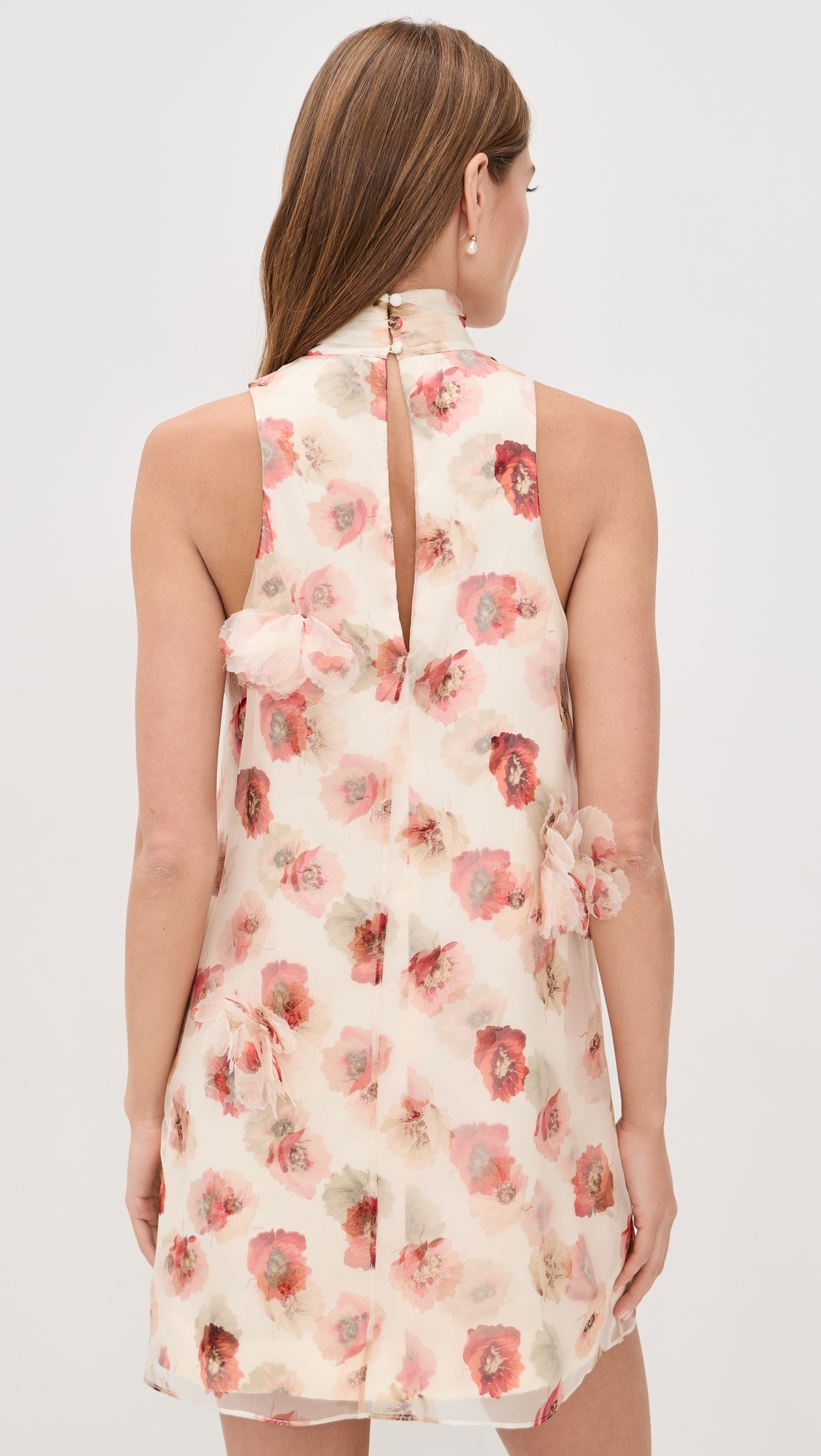 Floating Poppies Sylvia Dress gardenia multi