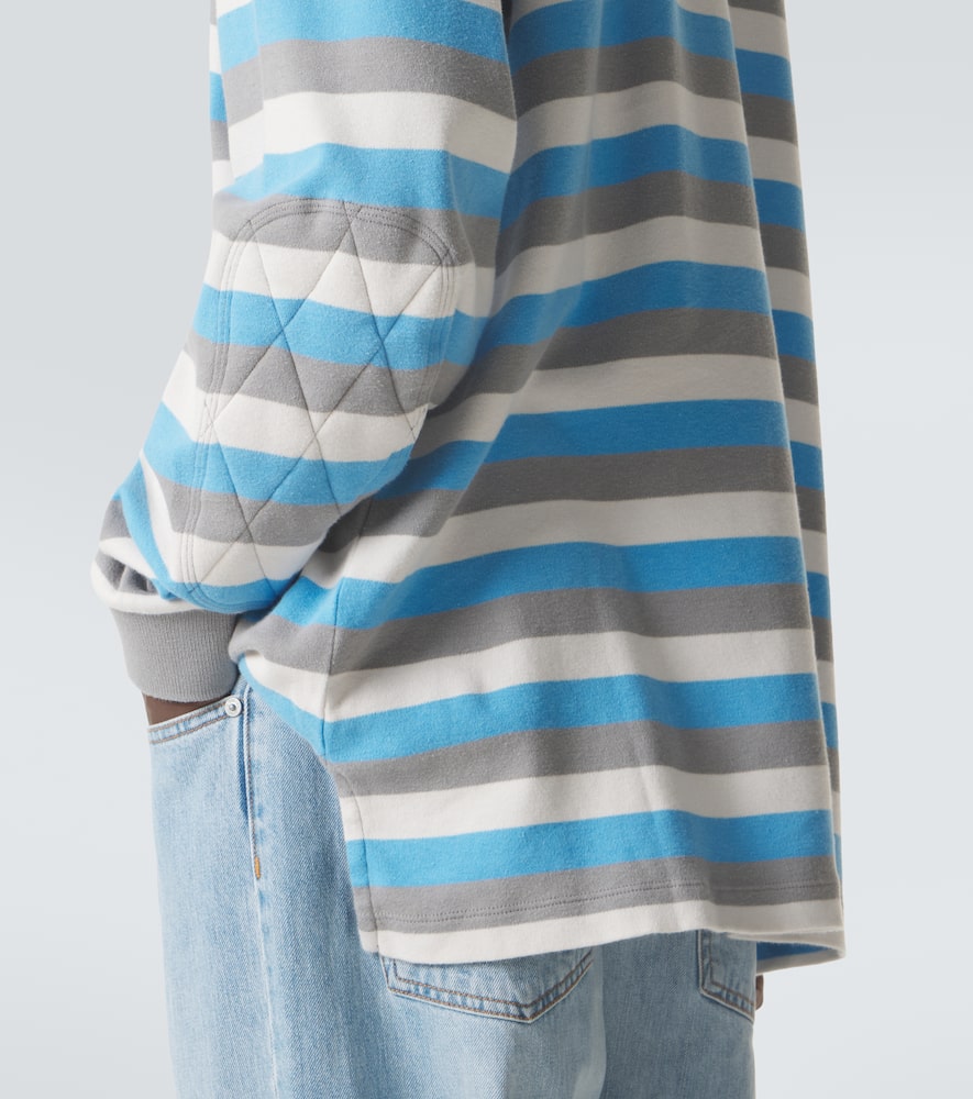 Striped cotton polo shirt