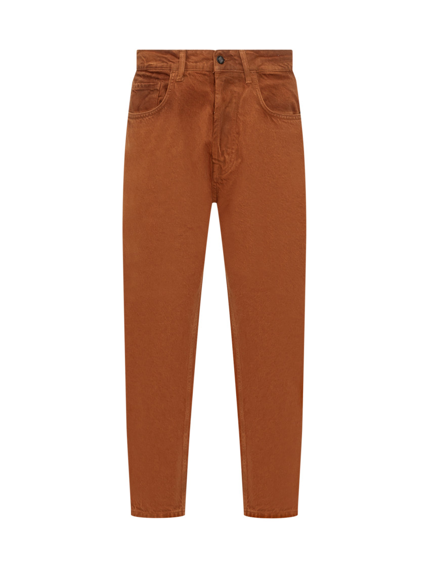Brown Tapered High Rise Jeans