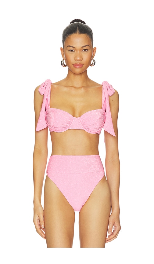 BEACH RIOT Drea Bikini Top in Pink. - S also in XS, M