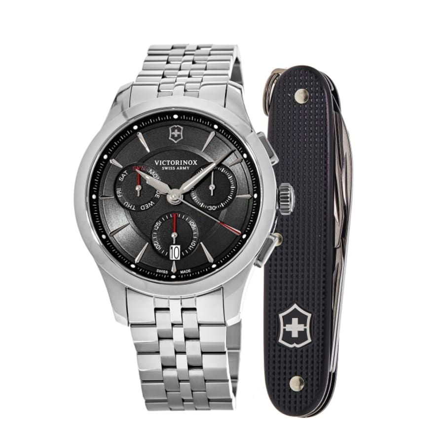 Alliance Chronograph Black Dial Steel Men's Watch 241745.1