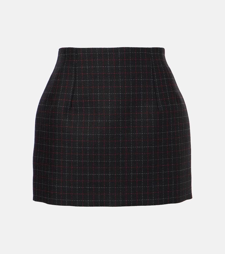 Wardrobe. NYC Checked wool miniskirt