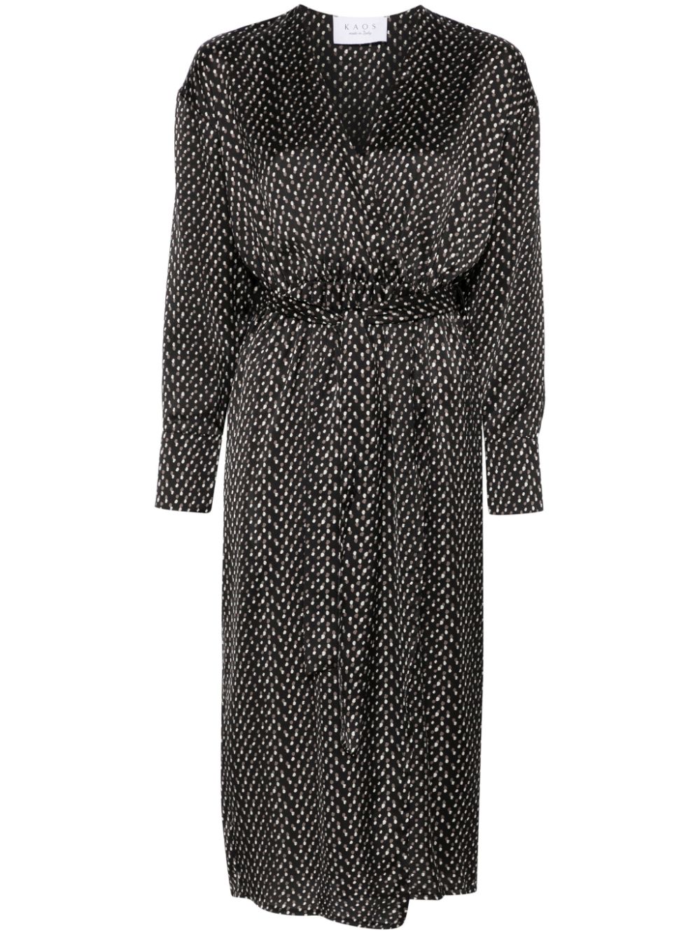 Polka dot-print dress - Black