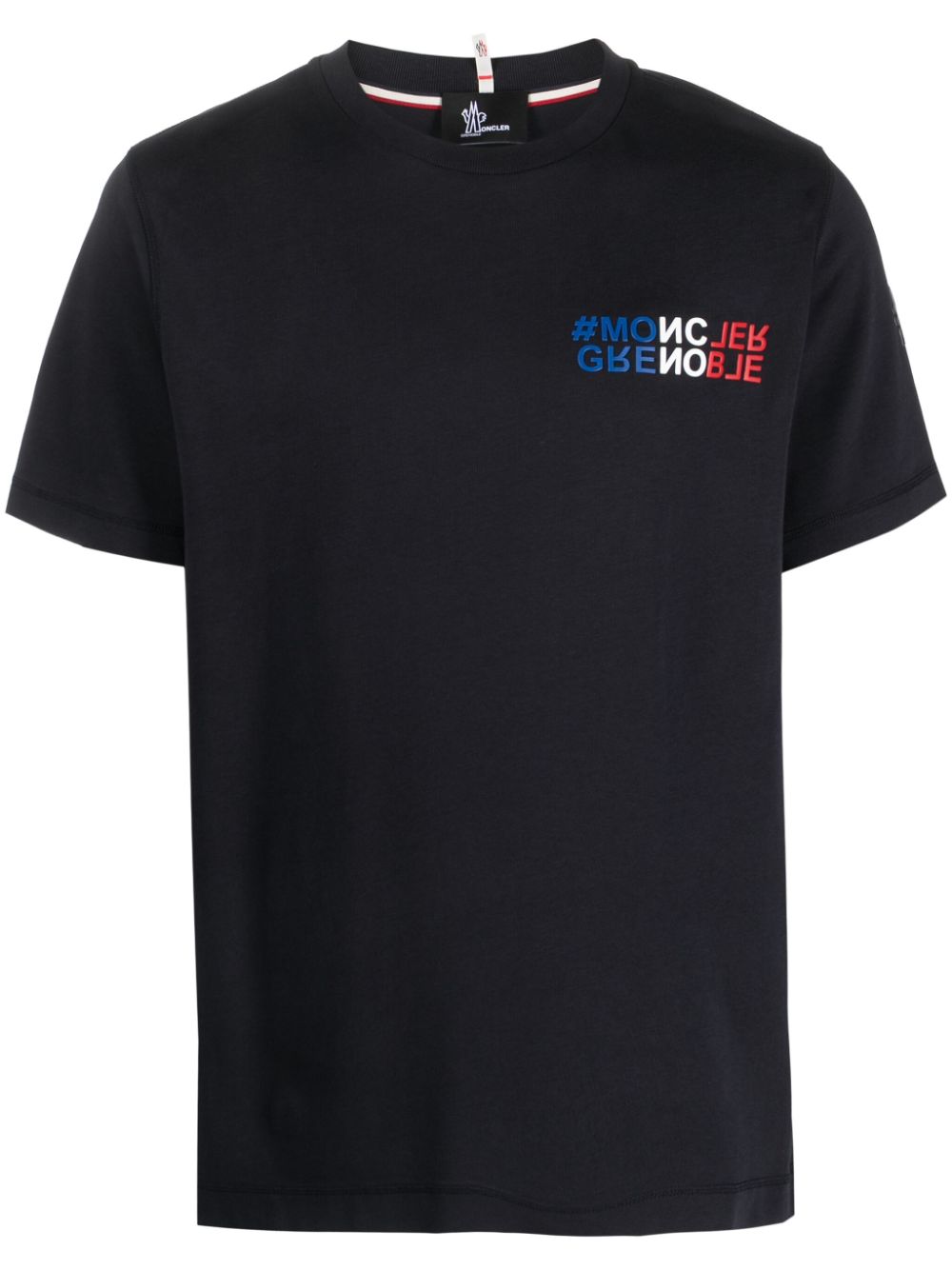 Mountain logo-print cotton T-Shirt - Blue