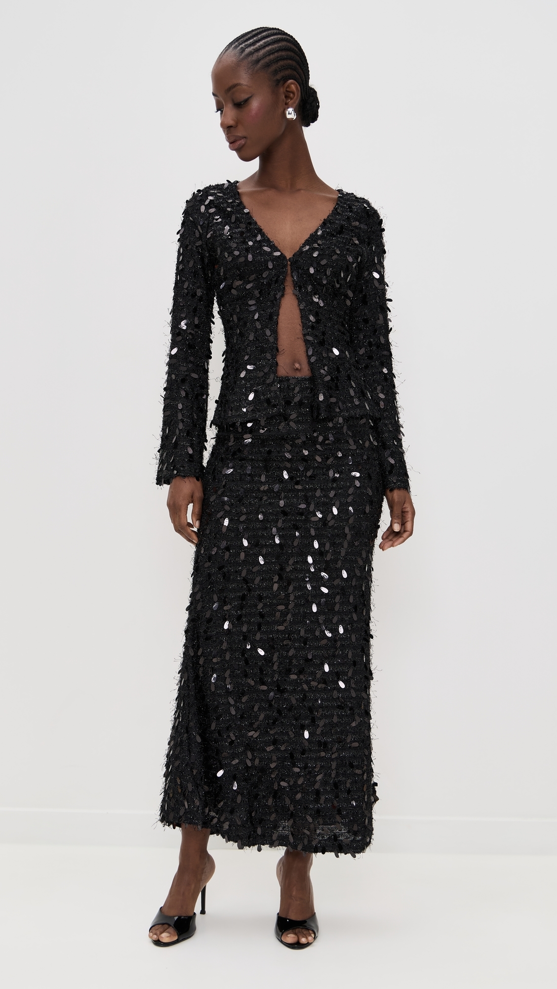 Sequin Blouse Black