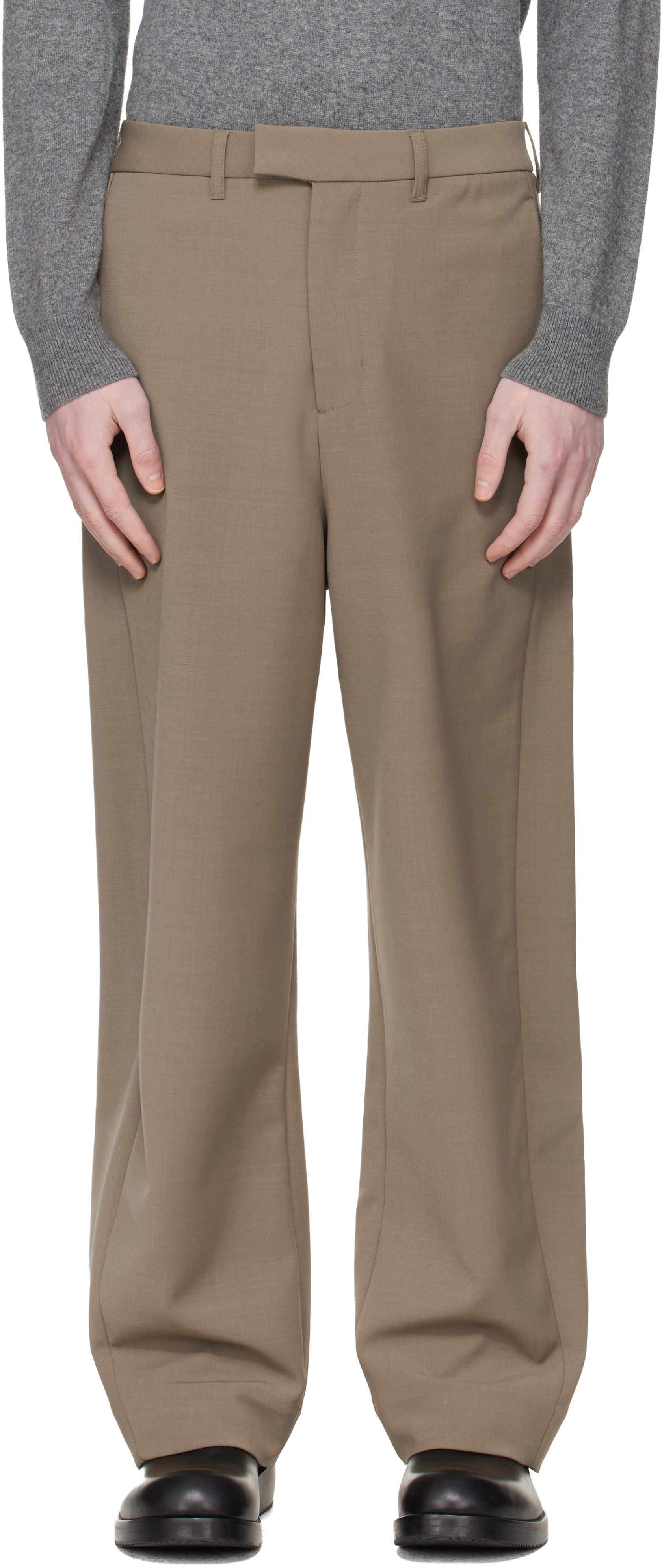 Beige Lounge Curve Trousers