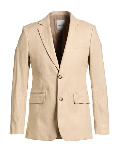 Man Blazer Beige Size 40 Linen