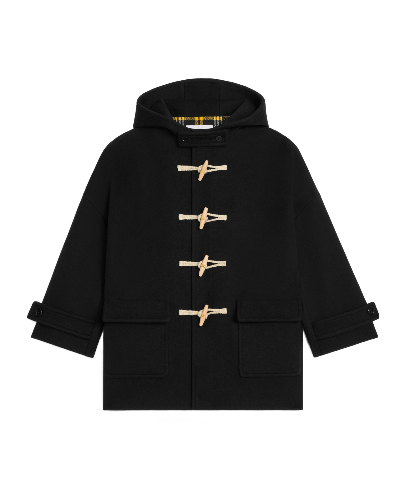 Egg-shaped duffle-coat IN DOUBLE FACE CASHMERE