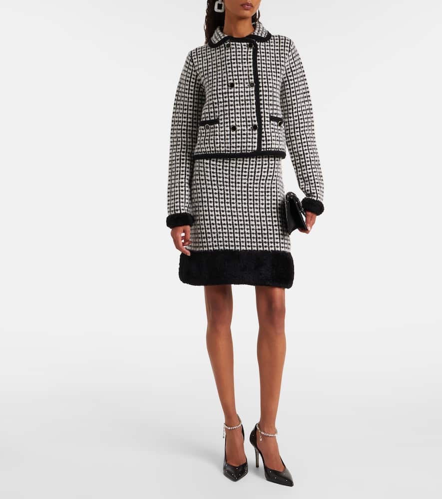 Tweed-effect miniskirt
