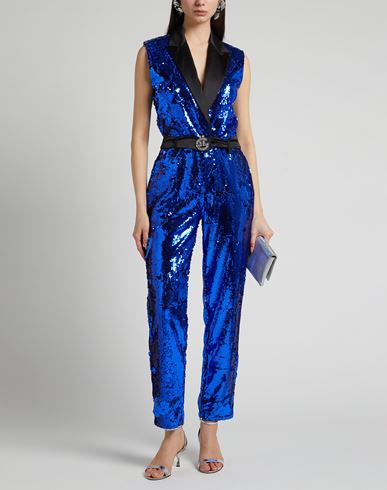 Noir Woman Jumpsuit Blue Size 4 Polyester, Elastane